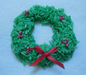 how to make a wreath ornament from rice